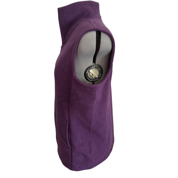 Lands End Womens Purple Full-Zip Fleece Vest M 10-12 - Picture 2 of 7